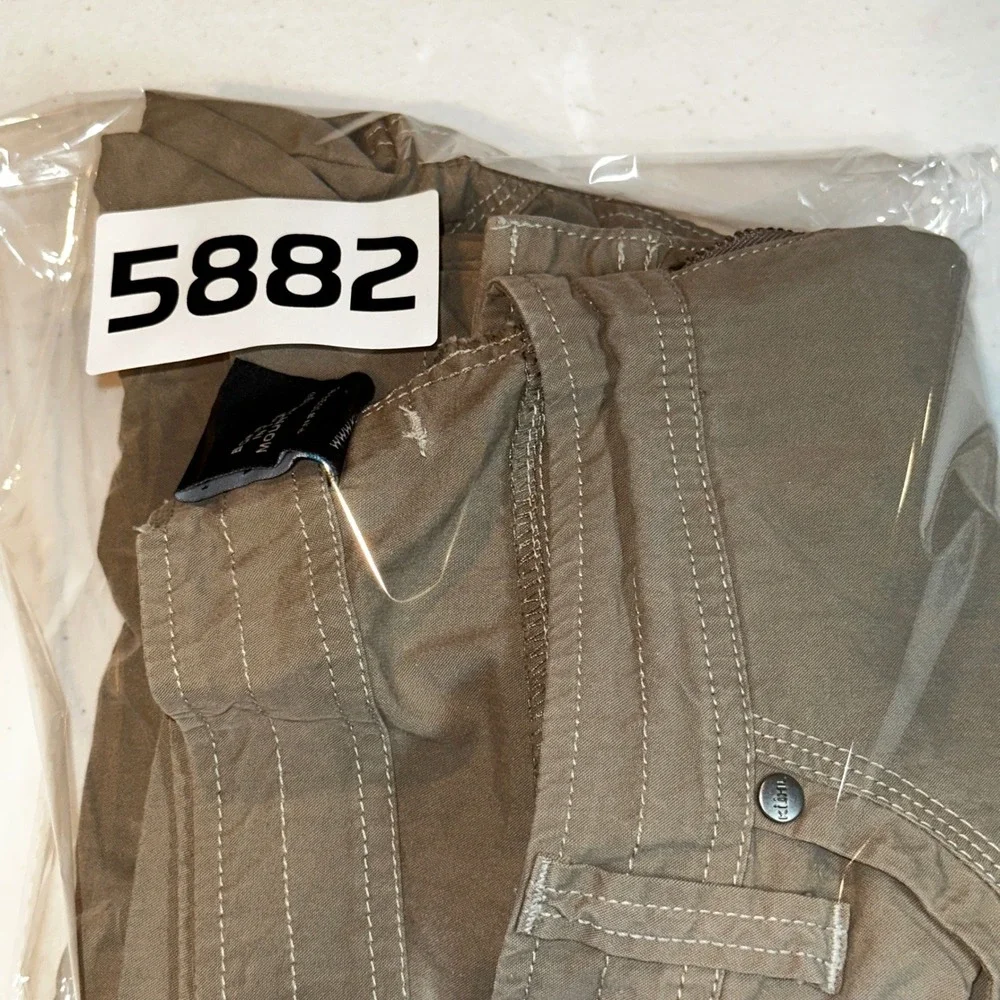 Kuhl Womens 16 Reg Cargo Pants Tan Khaki Roll Up Convertible Hiking Outdoor